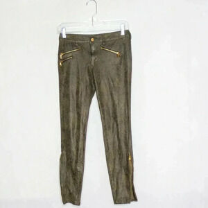 Zara Basic Womens Slim Skinny Jeans Brown Pockets Denim 2